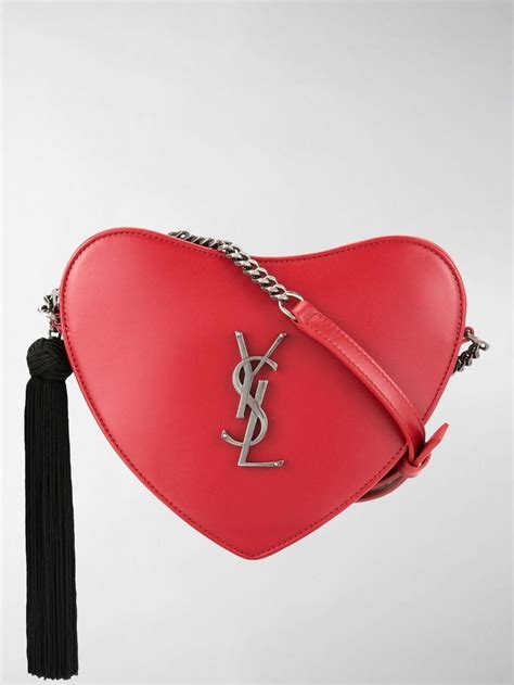 ysl heart bag red